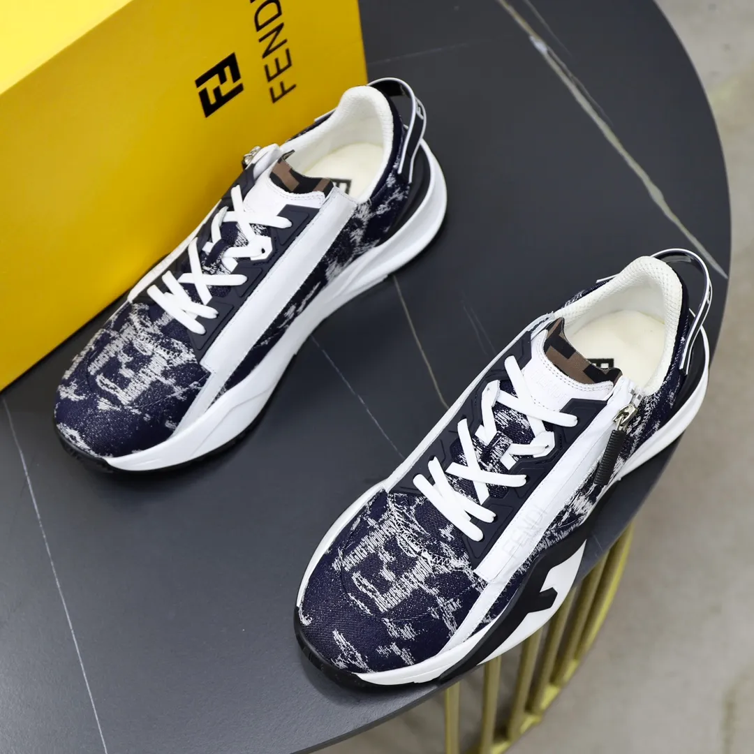Men's shoes 280🔥 Brand: FENDI Size: 38-44 (45, 46 customized) Grade: Original quality High version Material: Imported cowhide stitching brand cloth ➕ High-quality and comfortable lining Original lightweight non-slip outsole Style category: Travel Fashion casual shoes Versatile trend